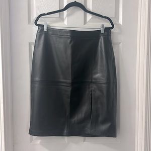 Faux-leather pencil skirt; Brand-Mango; never worn